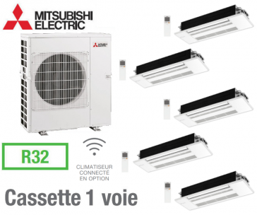 Mitsubishi 5-split Cassette Inverter 1 voie MXZ-5F102VF + 5 MLZ-KY20VG