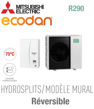 Ecodan réversible HYDROSPLIT MURAL R290 ERPX-VM2E + PUZ-WZ50VAA