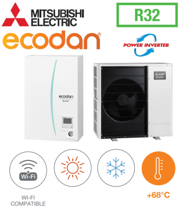 Ecodan REVERSIBLE SPLIT HYDROBOX POWER INVERTER ERSF-VM2E + PUZ-SWM120VAA 