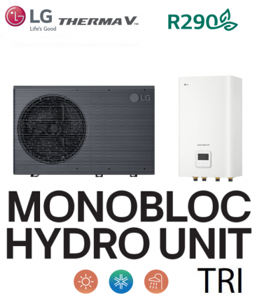 Pompe à Chaleur THERMA V MONOBLOC HYDRO UNIT 75°C - HM123HF.UB60 + HN1639HC.NK0 -  R290