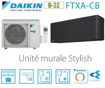 Daikin Stylish FTXA25CB - R-32 - WIFI inclus