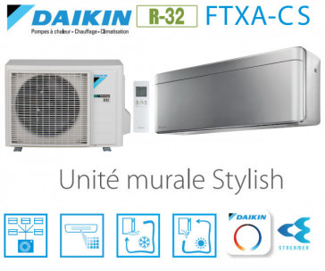 Daikin Stylish FTXA25CS - R-32 - WIFI inclus