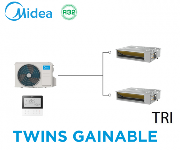 Midea TWINS CURRENT LOOP Gainable MO-36N8-R + 2 x MTJU-18HNX