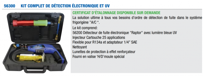 Détecteur de fuites électronique et UV Mastercool