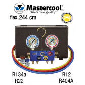 Manifold mit 4 Kugelventilen - R134a, R22, R12, R404A für Autoklimaanlagen von Mastercool