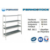 Rayonnage à clayettes amovibles FERMOSTOCK 560 x 2135 x 900 mm