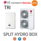 Pompe à Chaleur THERMA V Split 57°C HYDRO BOX - HU143MA.U33 + HN1636M.NK5 - Triphasé - R410A