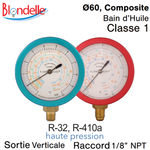 Manomètre de remplacement HP - R410A et R32 de Blondelle