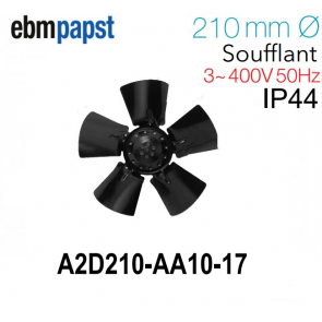 Ventilateur hélicoïde A2D210-AA10-17 de EBM-PAPST 