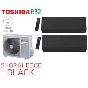 Toshiba SHORAI EDGE ZWART Bi-Split RAS-2M10G3AVG-E + 2 RAS-B07G3KVSGB-E