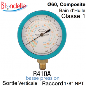 Manomètre de remplacement BP - R410A de Blondelle