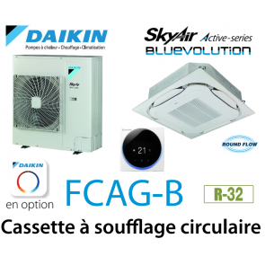 Daikin Cassette 8 voies «Round Flow» Active FCAG140B monophasé