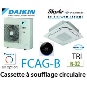 Daikin Cassette 8 voies «Round Flow» Advance FCAG125B triphasé