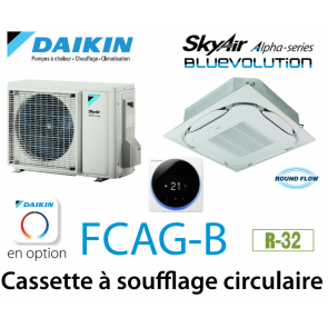 Daikin Cassette 8 voies «Round Flow» Alpha FCAG35B monophasé