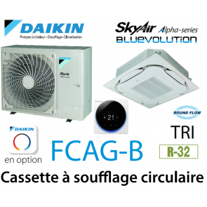 Daikin Cassette 8 voies «Round Flow» Alpha FCAG125B triphasé