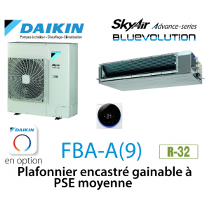 Daikin Plafonnier encastré gainable à PSE moyenne Advance FBA140A monophasé