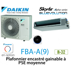 Daikin Plafonnier encastré gainable à PSE moyenne Alpha FBA140A monophasé