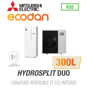 Ecodan Réversible HYDROSPLIT DUO 300L R32 ERPT30X-VM2EE + PUZ-WM85VAA