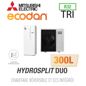 Ecodan Réversible HYDROSPLIT DUO 300L R32 ERPT30X-VM2EE + PUZ-WM85YAA