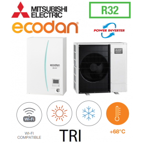 Ecodan REVERSIBLE SPLIT HYDROBOX POWER INVERTER ERSF-VM2E + PUZ-SWM100YAA triphasé