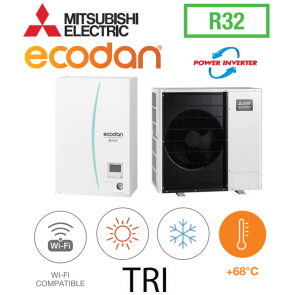 Ecodan REVERSIBLE  SPLIT HYDROBOX POWER INVERTER ERSF-VM2E + PUZ-SWM120YAA triphasé 