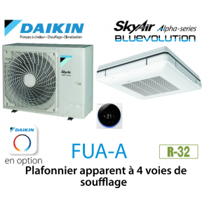 Daikin Plafonnier apparent à 4 voies de soufflage Alpha FUA125A monophasé