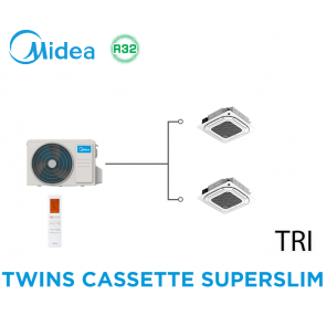 Midea TWINS CURRENT LOOP CASSETTE SUPERSLIM MO-48N8-R-1 + 2 x MCD-24NX