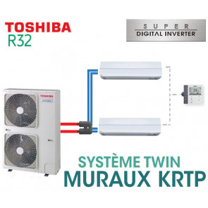 Ensemble Twin Toshiba MURAUX KRTP SDI R32 monophasé